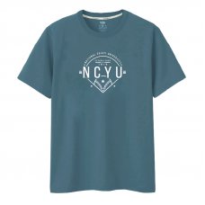 【團購限定，30件起做】NCYU球場印記純棉短T_普魯士藍
